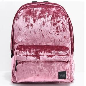 NWT Vans Deana lll Dry Rose Crushed Velvet Large Backpack